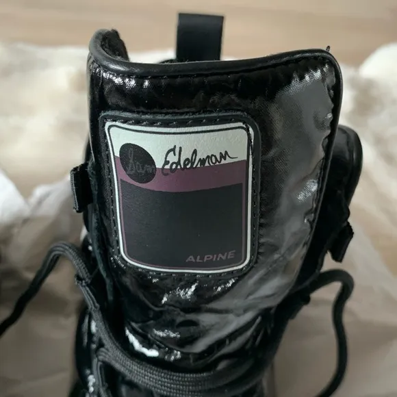 Sam Edelman Leather &amp; Shiny Fabric Winter Boots, Size 8