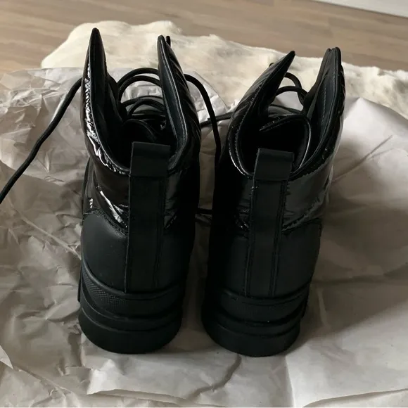 Sam Edelman Leather &amp; Shiny Fabric Winter Boots, Size 8