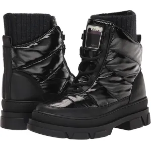 Sam Edelman Leather &amp; Shiny Fabric Winter Boots, Size 8