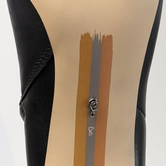 Sam Edelman Sylvia Knee High Boots, Black Leather, Women's 8