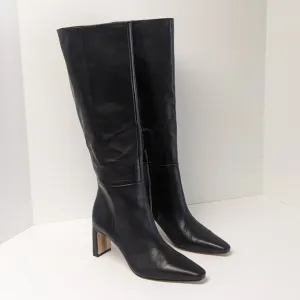 Sam Edelman Sylvia Knee High Boots, Black Leather, Women's 8