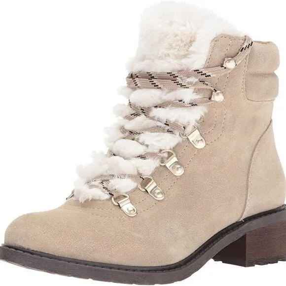 Sam Edelman Darrah 2 Tan Suede Lace Up Ankle Boots