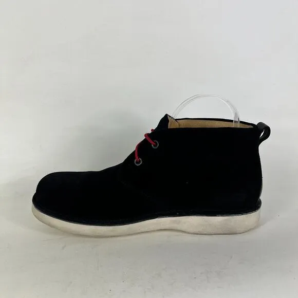 Samuel Hubbard Ankle Chukka Boots Men's 8.5 Black Suede Low Round Toe M1400-018