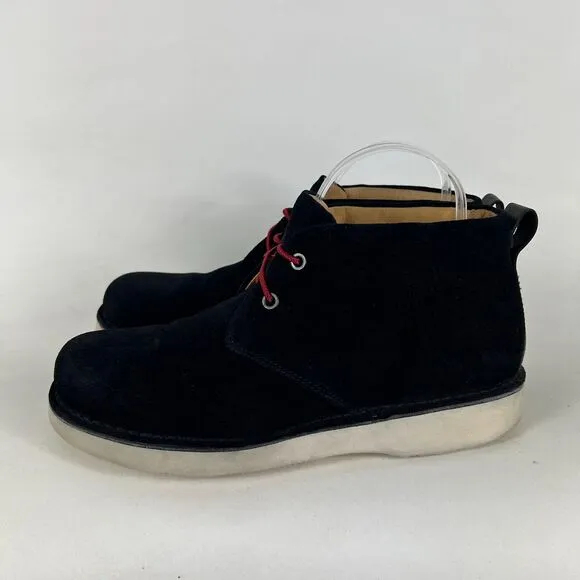 Samuel Hubbard Ankle Chukka Boots Men's 8.5 Black Suede Low Round Toe M1400-018