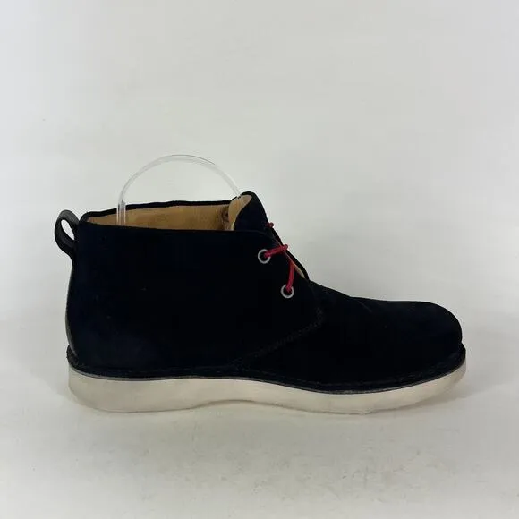 Samuel Hubbard Ankle Chukka Boots Men's 8.5 Black Suede Low Round Toe M1400-018