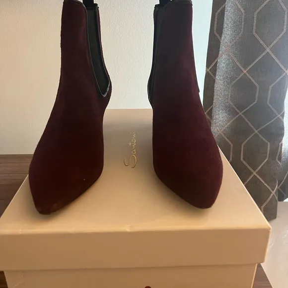 Santoni burgundy boots size 37.5 . Brand new in box