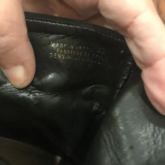 Schuler &amp; Sons Women Anthropologie  Leather Ankle Boots Charcoal Black Zip  8B