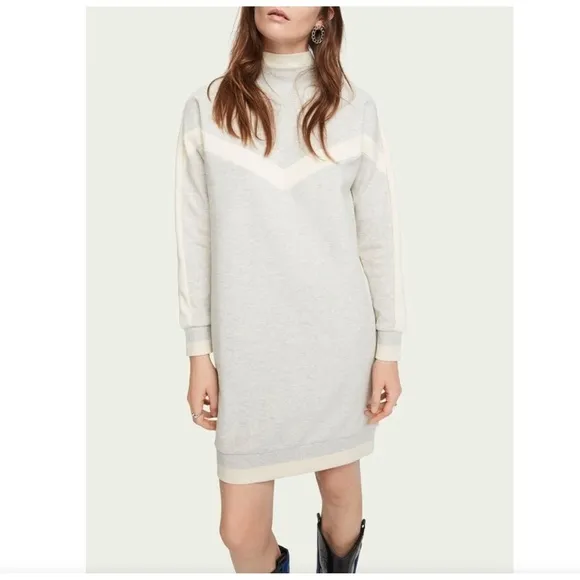 Scotch &amp; Soda Color Block Sweat Shirt Dress