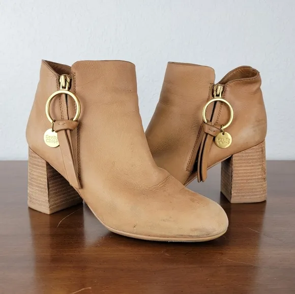 See By Chloe Louise Medium Ankle Boot Bootie 38.5/ 8.5