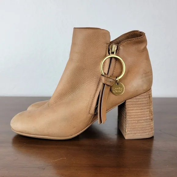 See By Chloe Louise Medium Ankle Boot Bootie 38.5/ 8.5