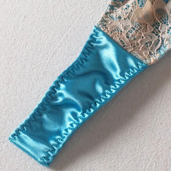 Set 2-Pcs Wear Panty Satin Women’s Kink Lingerie Set