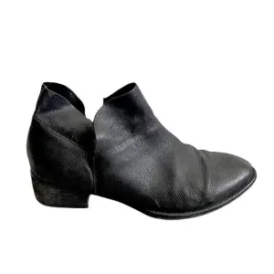 SEYCHELLES Snare Black Leather Ankle Cut-Out Boots Black 9.5