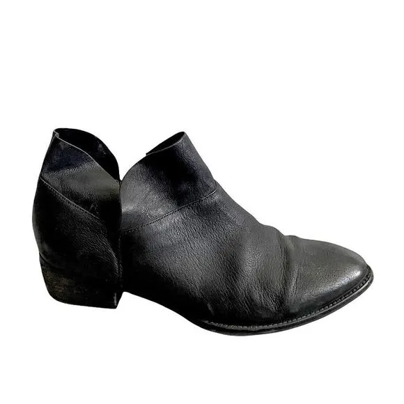 SEYCHELLES Snare Black Leather Ankle Cut-Out Boots Black 9.5