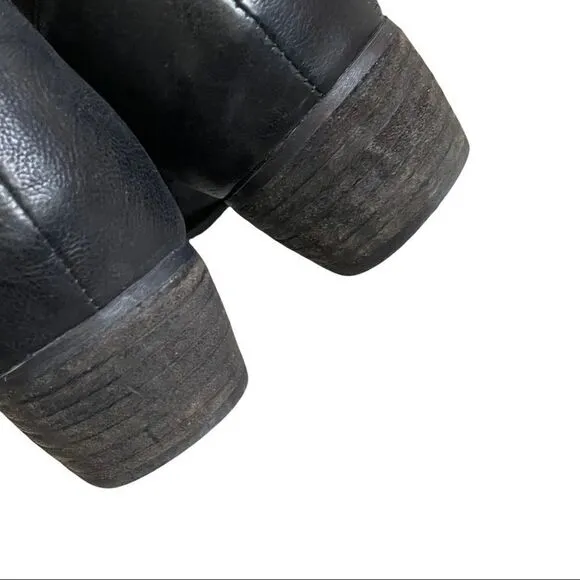 SEYCHELLES Snare Black Leather Ankle Cut-Out Boots Black 9.5