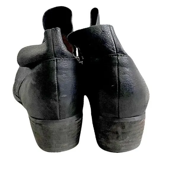 SEYCHELLES Snare Black Leather Ankle Cut-Out Boots Black 9.5