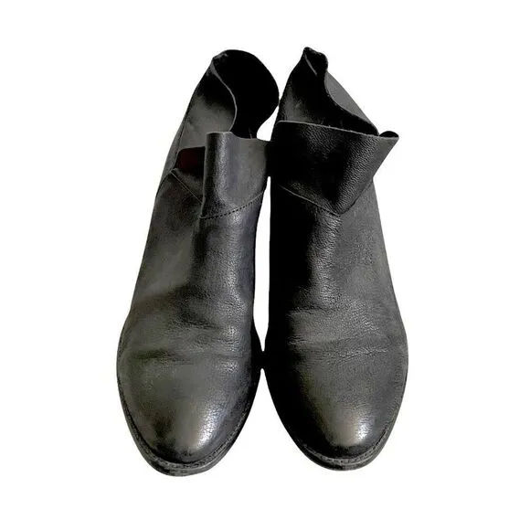 SEYCHELLES Snare Black Leather Ankle Cut-Out Boots Black 9.5