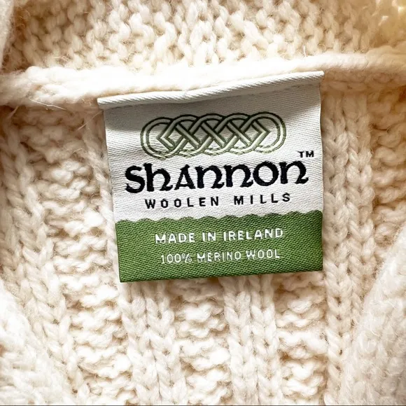 Shannon Woolen Mills Ireland Aran Waistcoat Vest | MEDIUM