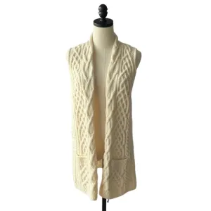Shannon Woolen Mills Ireland Aran Waistcoat Vest | MEDIUM