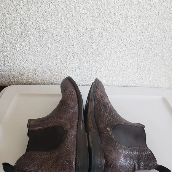 SHORO Handmade  Brown Leather Ankle Boots