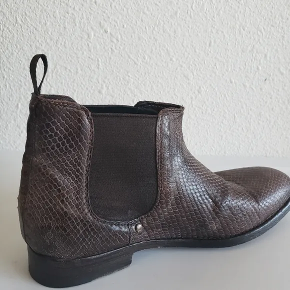 SHORO Handmade  Brown Leather Ankle Boots