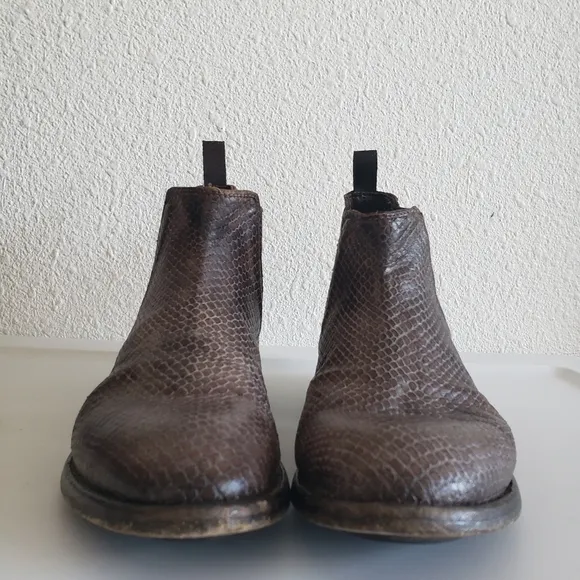 SHORO Handmade  Brown Leather Ankle Boots