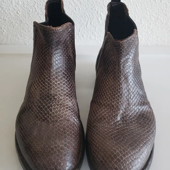 SHORO Handmade  Brown Leather Ankle Boots
