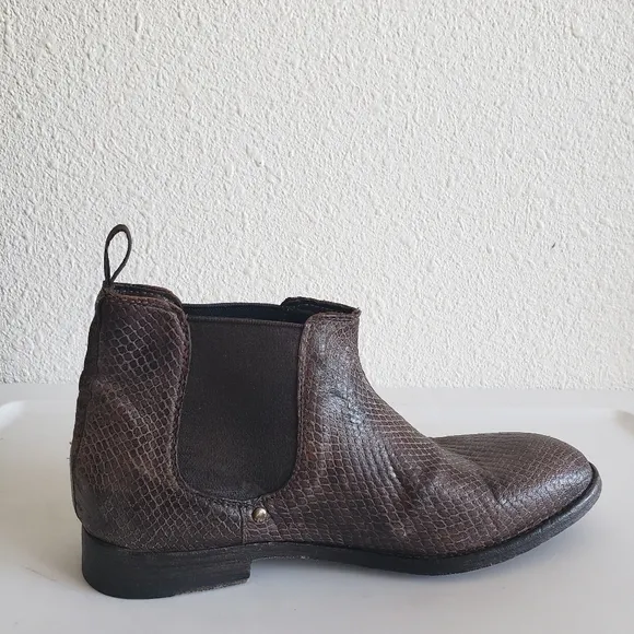SHORO Handmade  Brown Leather Ankle Boots