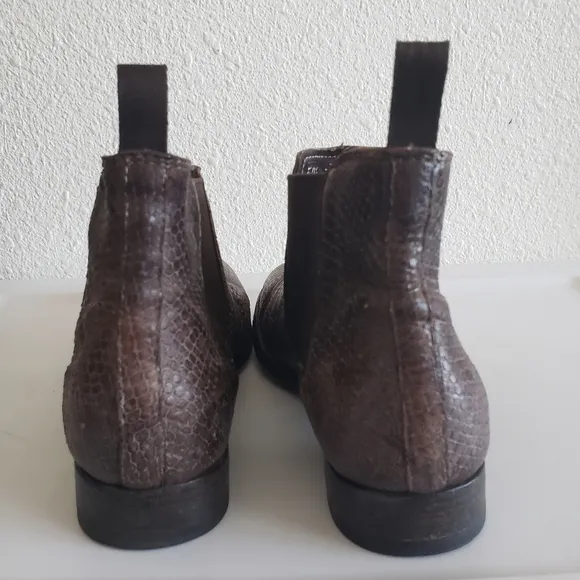 SHORO Handmade  Brown Leather Ankle Boots