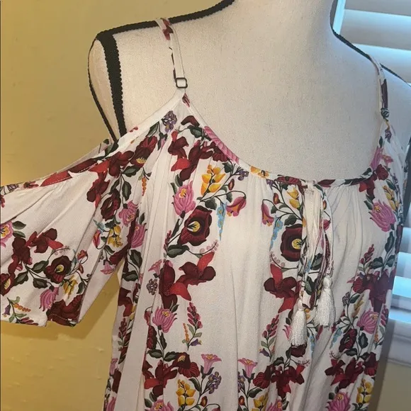 Show me your Mumu- Floral Cold Shoulder Dress