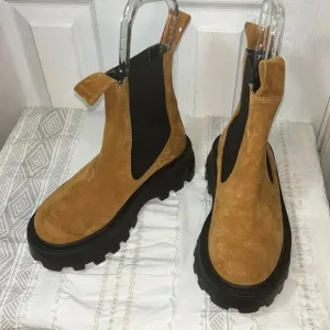 SIMON MILLER Women Scrambler Pull On Combat Boots NWT EU 35 brown suede leather