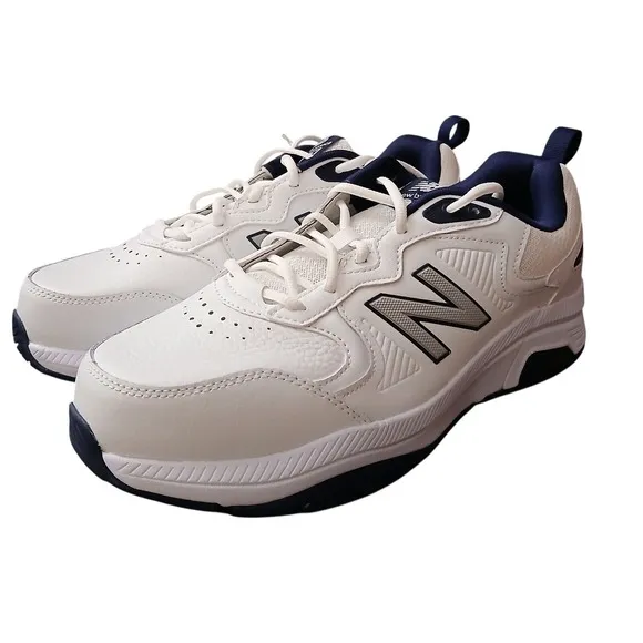 Size 10 6E - New Balance 857 White/Blue New In Box Mens Shoes Sneakers #847