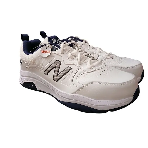 Size 10 6E - New Balance 857 White/Blue New In Box Mens Shoes Sneakers #847