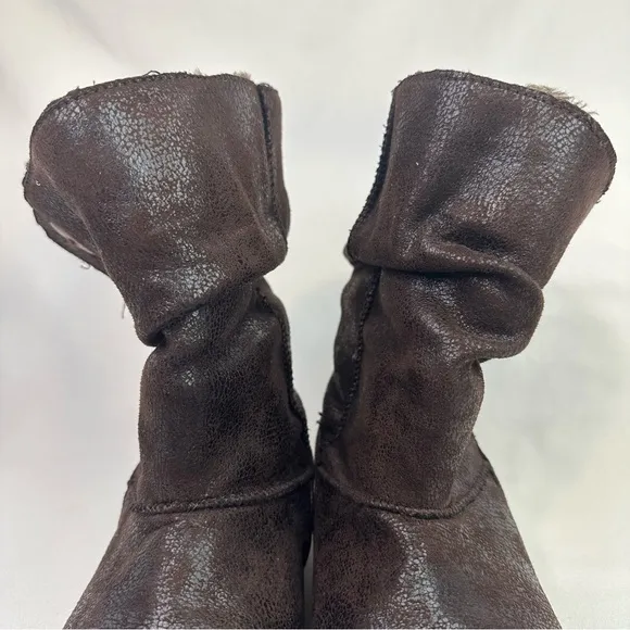 Skechers Australia Keepsakes Faux Leather Brown Boots 10