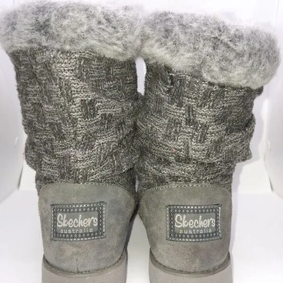 Skechers Australia Keepsakes Meadow Winter Boots Women's Size 6.5 Grey‎