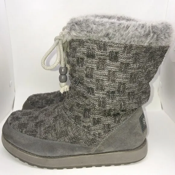Skechers Australia Keepsakes Meadow Winter Boots Women's Size 6.5 Grey‎