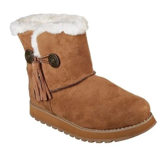 Skechers Keepsakes Tribute Fur Fringe Comfort Women's Boots Sz.6,5