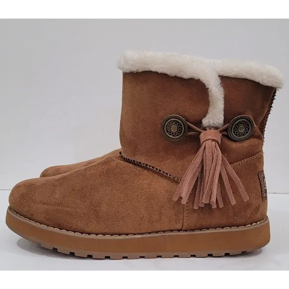 Skechers Keepsakes Tribute Fur Fringe Comfort Women's Boots Sz.6,5