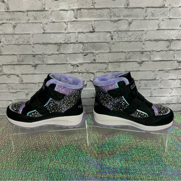 Skechers Kids Girl Size 12 Storm Blazer Waterproof S-Lights Boots Light Up