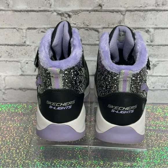 Skechers Kids Girl Size 12 Storm Blazer Waterproof S-Lights Boots Light Up
