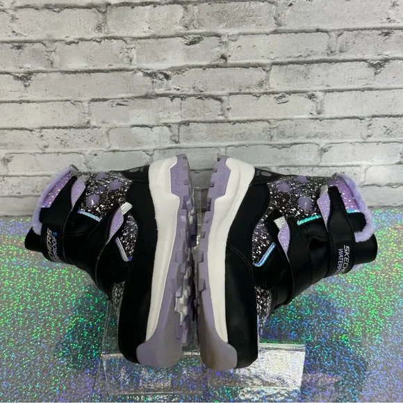 Skechers Kids Girl Size 12 Storm Blazer Waterproof S-Lights Boots Light Up