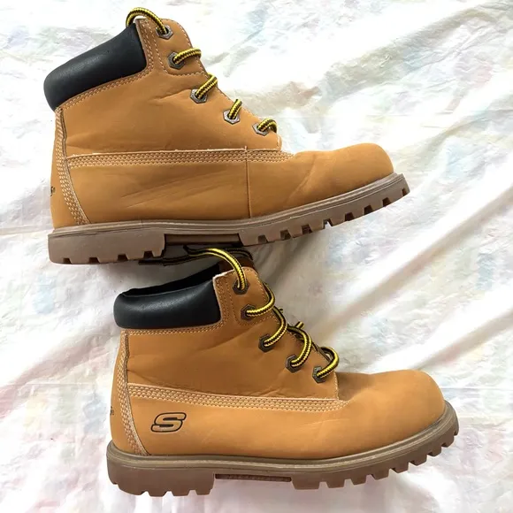 Skechers Kids Tan Adventure Mecca Lumberjack Boots SZ 4 Y NWOT