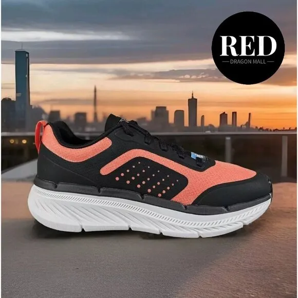 Skechers Max Cushioning Premier 2.0  Residence Black Orange Shoes - Men's Size 8