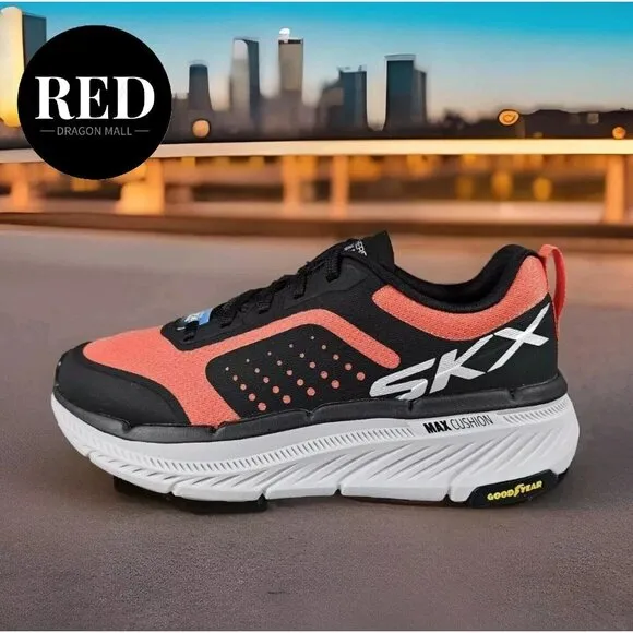 Skechers Max Cushioning Premier 2.0  Residence Black Orange Shoes - Men's Size 8