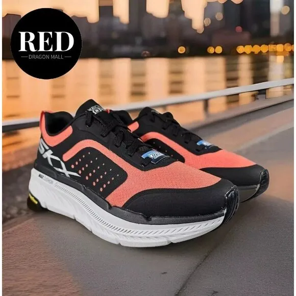 Skechers Max Cushioning Premier 2.0  Residence Black Orange Shoes - Men's Size 8