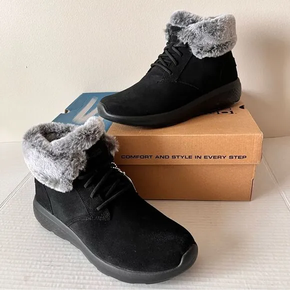 Skechers On-the-GO City 2 Winter Wishes Suede Ankle Boots