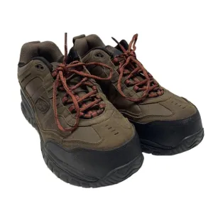 Skechers Relaxed Fit Comp Toe Work Shoes Slip Resistant Brown Sz 12