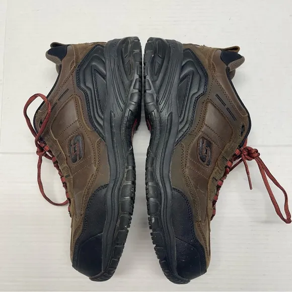 Skechers Relaxed Fit Comp Toe Work Shoes Slip Resistant Brown Sz 12