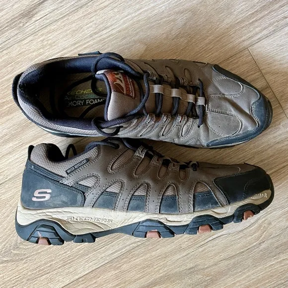 Skechers Terrabite Dellga Memory Foam Outdoor Hiking Boots Shoe 51847 Men's 14