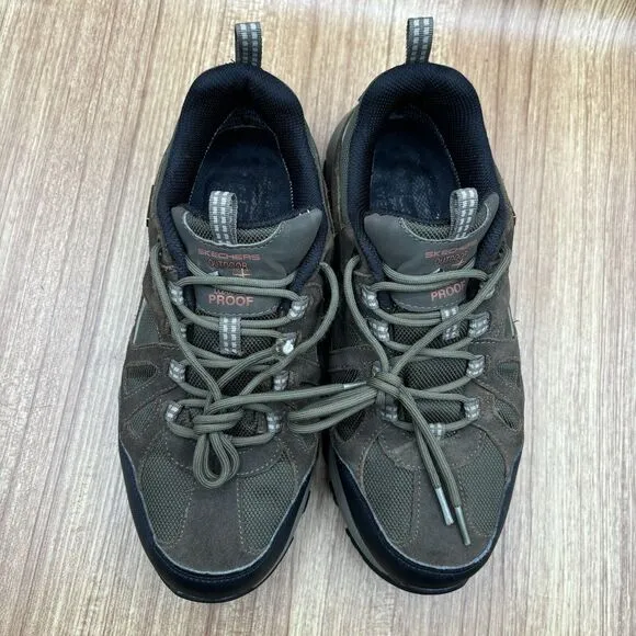 Skechers Terraform Selvin Hiking Green Brown Shoes Waterproof Men's Size 8.5