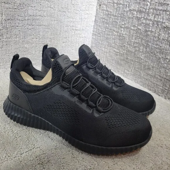 Skechers Work RF Cessnock SR Men's Size 9 US Black Slip Resistant Shoes 77188